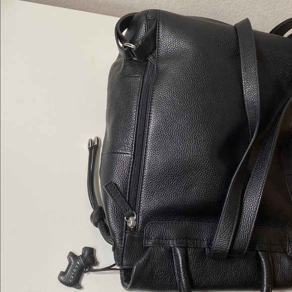 New Radley London Black Flap-over Leather Backpack - Picture 5 of 13